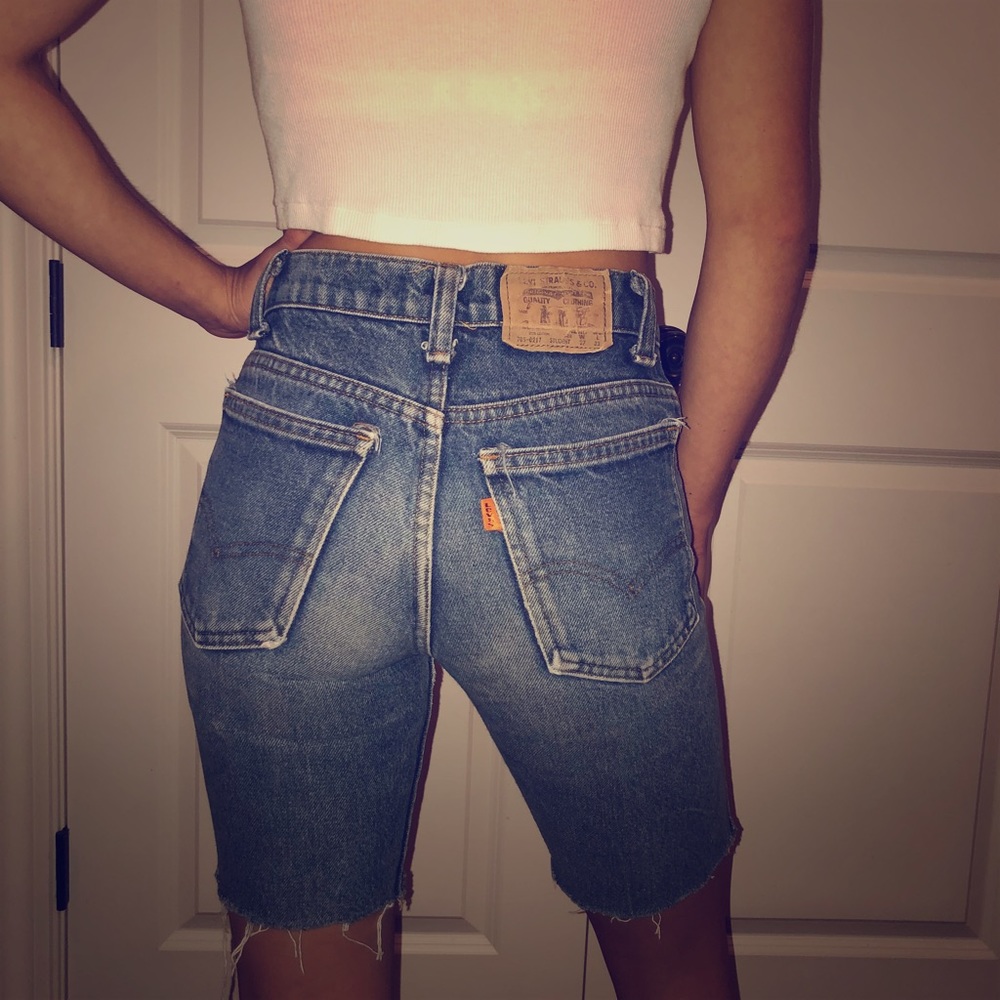 Vintage Orange Tab Levi Shorts- FREE SHIPPING